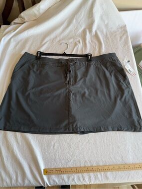 Indigo Gray Active Skort with Drawstring Waist